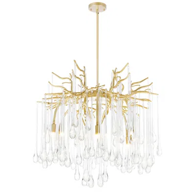 Cwi Lighting Anita 6 Light Gold Leaf Chandelier