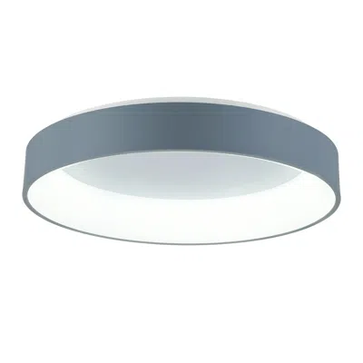 Cwi Lighting Arenal Led Drum Shade Flush Mount With Gray & White Finish Lumens 1872