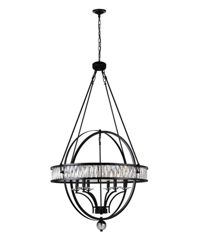 Cwi Lighting Arkansas 6 Light Chandelier In Black