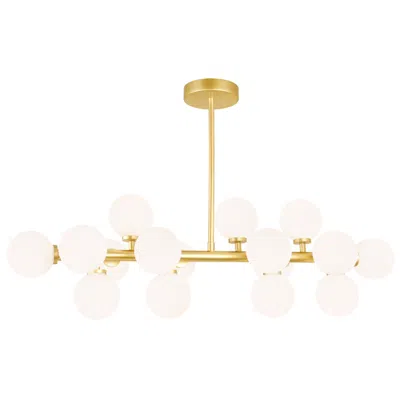 Cwi Lighting Arya 16 Light Satin Gold Chandelier
