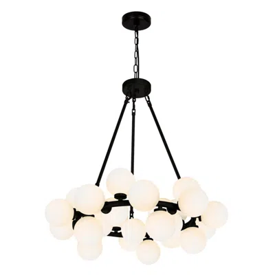 Cwi Lighting Arya 25 Light Black Chandelier