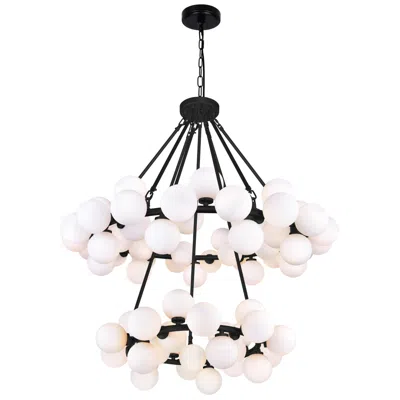 Cwi Lighting Arya 70 Light Black Chandelier