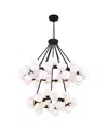 Cwi Lighting Arya 70 Light Chandelier In Black