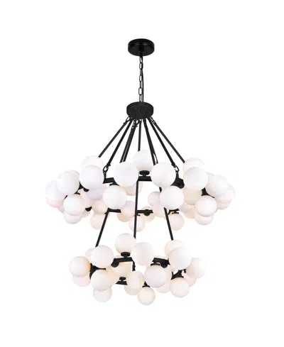 Cwi Lighting Arya 70 Light Chandelier In Black