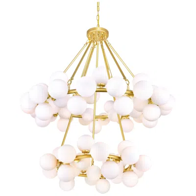 Cwi Lighting Arya 70 Light Satin Gold Chandelier