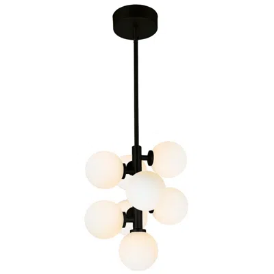 Cwi Lighting Arya 8 Light Black Pendant