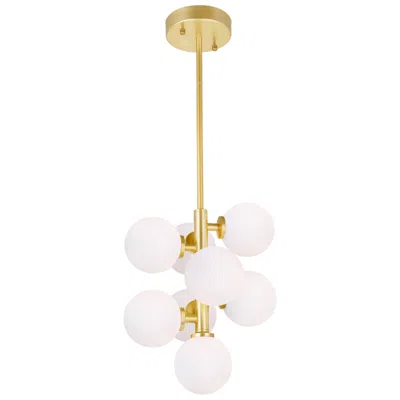 Cwi Lighting Arya 8 Light Satin Gold Pendant