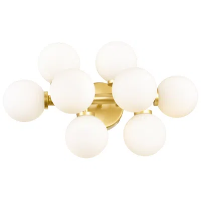 Cwi Lighting Arya 8 Light Satin Gold Wall Sconce