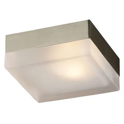 Cwi Lighting Avoca 1 Light Flush Mount With Satin Nickel Finish