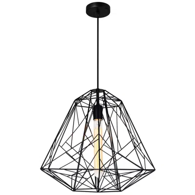 Cwi Lighting Bagheera 1 Light Black Down Pendant