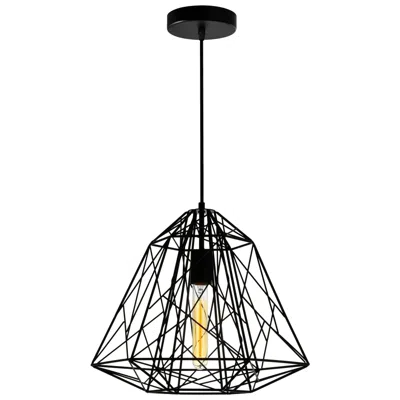 Cwi Lighting Bagheera 1 Light Black Down Pendant