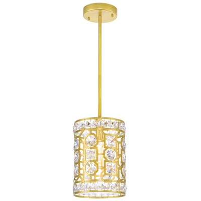 Cwi Lighting Belinda 1 Light Champagne Pendant With Champagne Finish