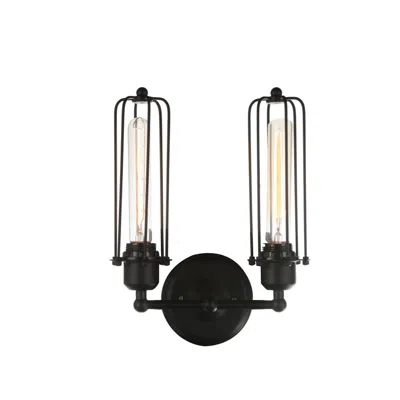 Cwi Lighting Benji 2 Light Wall Sconce With Black Finish