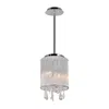 Cwi Lighting Benson 2 Light Drum Shade Mini Pendant With Chrome Finish