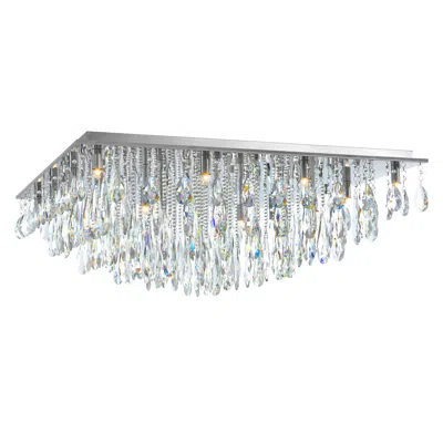 Cwi Lighting Bianca 20 Light Flush Mount With Chrome Finish