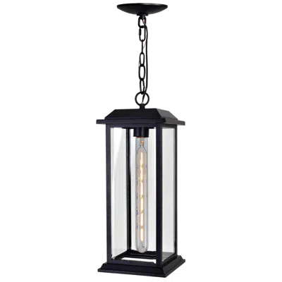 Cwi Lighting Blackbridge 1 Light Black Outdoor Pendant
