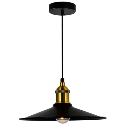 Cwi Lighting Brave 1 Light 10in Black Mini Pendant