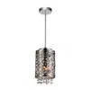 Cwi Lighting Bubbles 1 Light Drum Shade Mini Pendant With Chrome Finish