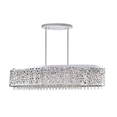 Cwi Lighting Bubbles 16 Light Drum Shade Chandelier With Chrome Finish