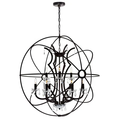 Cwi Lighting Campechia 12 Light Up Chandelier With Brown Finish