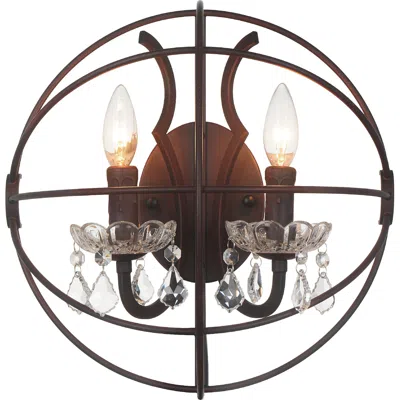 Cwi Lighting Campechia 2 Light Wall Sconce With Brown Finish
