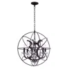 Cwi Lighting Campechia 6 Light Up Chandelier With Brown Finish