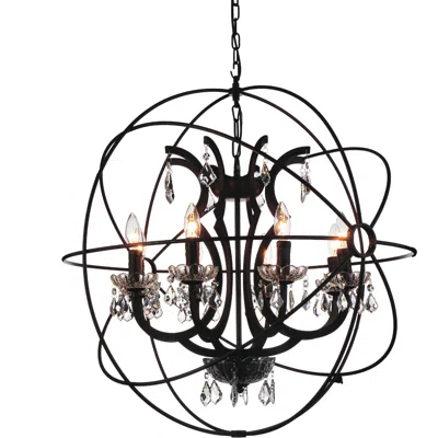 Cwi Lighting Campechia 8 Light Up Chandelier With Brown Finish