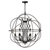 Cwi Lighting Campechia 9 Light Up Chandelier With Brown Finish