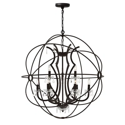 Cwi Lighting Campechia 9 Light Up Chandelier With Brown Finish