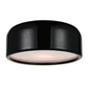 Cwi Lighting Campton 2 Light Drum Shade Flush Mount With Black Finish In Black