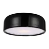 Cwi Lighting Campton 3 Light Drum Shade Flush Mount With Black Finish