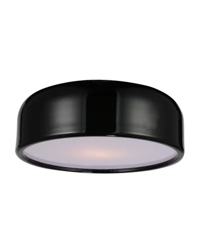 Cwi Lighting Campton 3 Light Flush Mount In Black