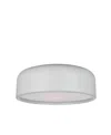 Cwi Lighting Campton 3 Light Flush Mount In White