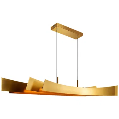 Cwi Lighting Candora Integrated Led 50in Brass Chandelier