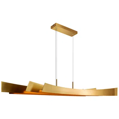 Cwi Lighting Candora Integrated Led 72in Brass Chandelier
