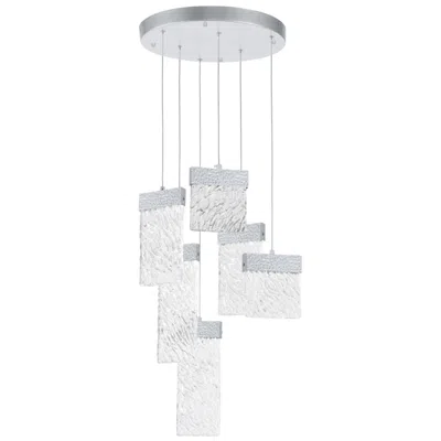 Cwi Lighting Carolina Integrated Led 16in Pewter Chandelier