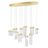 Cwi Lighting Carolina Led Chandelier With Gold Leaf Finish