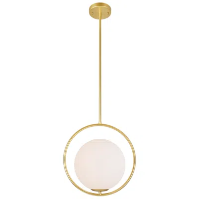 Cwi Lighting Celeste 1 Light 14in Medallion Gold Mini Pendant