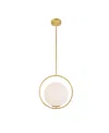 Cwi Lighting Celeste 1 Light Mini Pendant In Medallion Gold