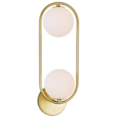 Cwi Lighting Celeste 2 Light Medallion Gold Wall Sconce