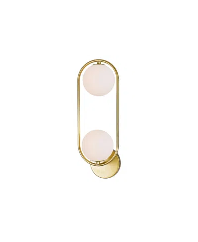 Cwi Lighting Celeste 2 Light Sconce In Medallion Gold