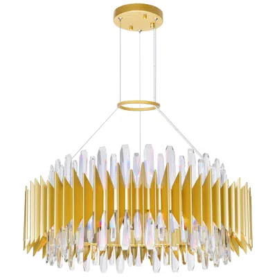 Cwi Lighting Cityscape 18 Light 28in Satin Gold Chandelier