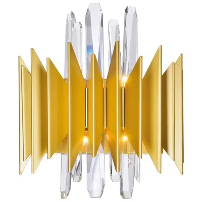 Cwi Lighting Cityscape 5 Light 13in Satin Gold Wall Sconce