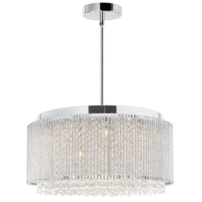 Cwi Lighting Claire 12 Light Drum Shade Chandelier With Chrome Finish