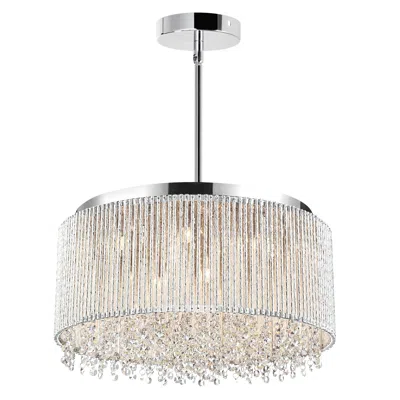 Cwi Lighting Claire 14 Light Drum Shade Chandelier With Chrome Finish