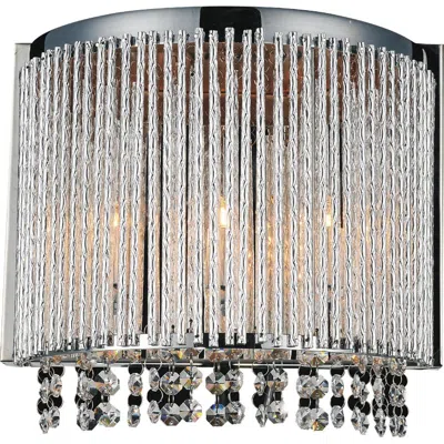 Cwi Lighting Claire 3 Light Wall Sconce With Chrome Finish