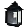 Cwi Lighting Cleveland 2 Light Black Outdoor Wall Light