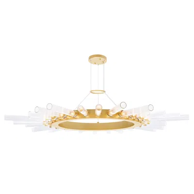 Cwi Lighting Collar 28 Light Chandelier With Satin Gold Finish