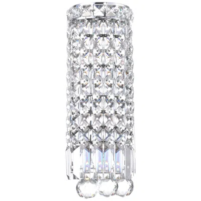 Cwi Lighting Colosseum 2 Light 5in Chrome Bathroom Sconce With Crystals