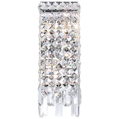 Cwi Lighting Colosseum 2 Light 5in Chrome Wall Sconce With Crystals